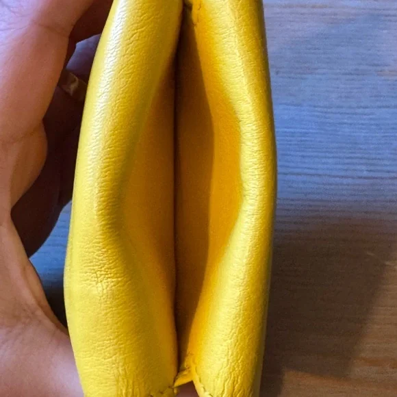 Balenciaga Papier Mini Yellow Leather Wallet - Picture 7 of 8